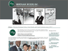 Tablet Screenshot of mortgagebuyers1.com